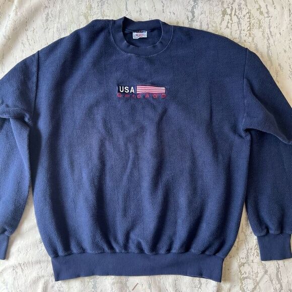 Jerez World Class Chicago 100% cotton Crewneck sweater vintage y2k 00 - Picture 10 of 11